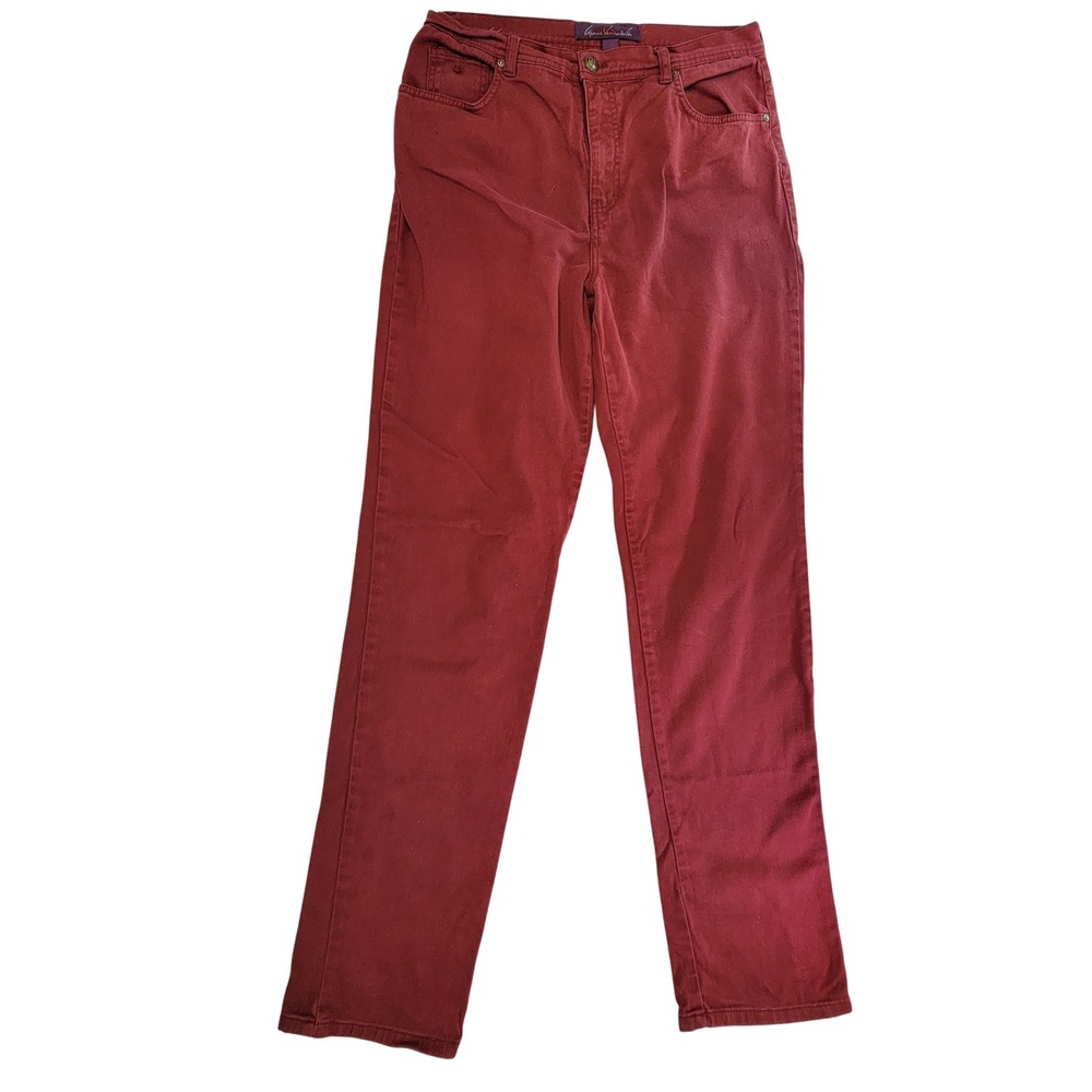 Gloria Vanderbilt Womens Red Straight Leg Jeans Size 8